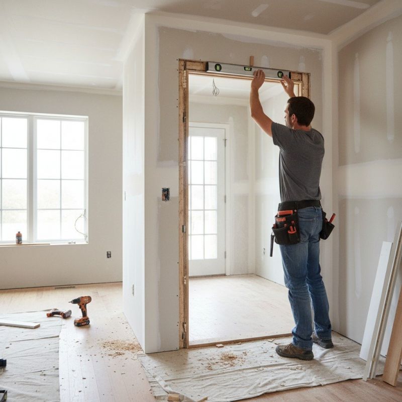 Interior Door Staining detail